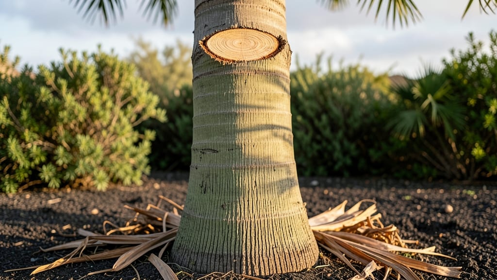 Cut Palm Tree Trunk: Strategic Trimming for Healthier Growth